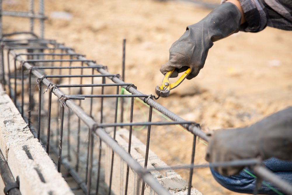 Steel bar on site of construction Steel bar on site of construction<br />